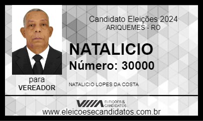 Candidato NATALICIO 2024 - ARIQUEMES - Eleições