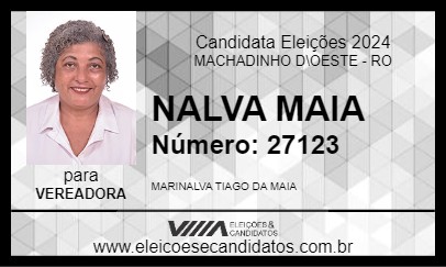 Candidato NALVA MAIA 2024 - MACHADINHO D\OESTE - Eleições