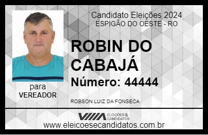 Candidato ROBIN DO CABAJÁ 2024 - ESPIGÃO DO OESTE - Eleições