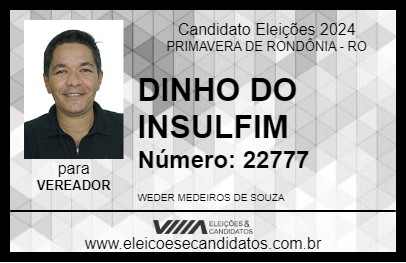 Candidato DINHO DO INSULFIM 2024 - PRIMAVERA DE RONDÔNIA - Eleições