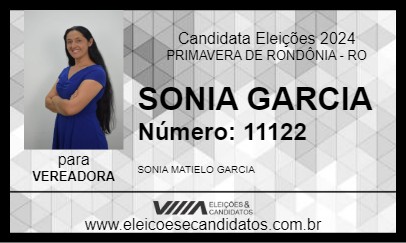 Candidato SONIA GARCIA 2024 - PRIMAVERA DE RONDÔNIA - Eleições