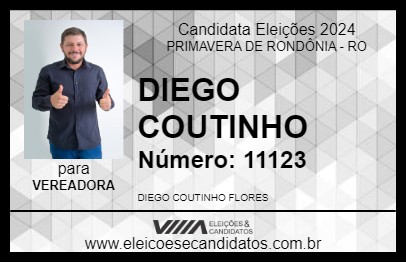 Candidato DIEGO COUTINHO 2024 - PRIMAVERA DE RONDÔNIA - Eleições