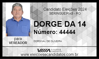 Candidato DORGE DA 14 2024 - SERINGUEIRAS - Eleições