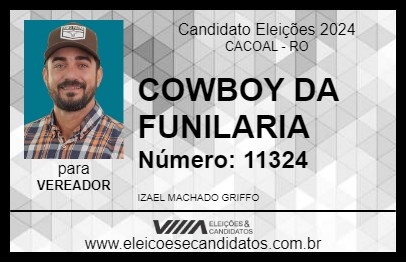 Candidato COWBOY DA FUNILARIA 2024 - CACOAL - Eleições