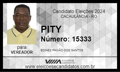 Candidato PITY 2024 - CACAULÂNDIA - Eleições