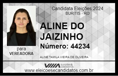 Candidato ALINE DO JAIZINHO 2024 - BURITIS - Eleições