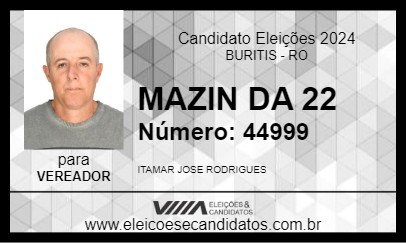 Candidato MAZIN DA 22 2024 - BURITIS - Eleições