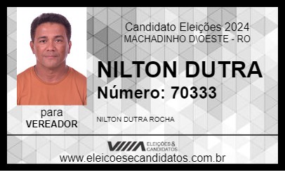 Candidato NILTON DUTRA 2024 - MACHADINHO D\OESTE - Eleições