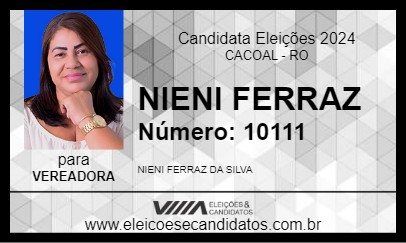 Candidato NIENE FERRAZ 2024 - CACOAL - Eleições