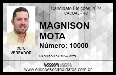 Candidato MAGNISON MOTA 2024 - CACOAL - Eleições