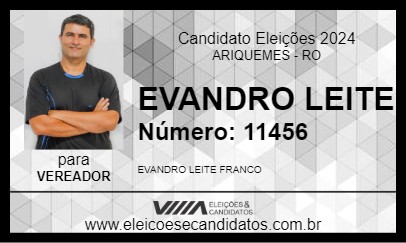 Candidato EVANDRO LEITE 2024 - ARIQUEMES - Eleições