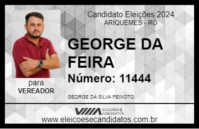 Candidato GEORGE DA FEIRA 2024 - ARIQUEMES - Eleições