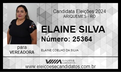 Candidato ELAINE SILVA 2024 - ARIQUEMES - Eleições