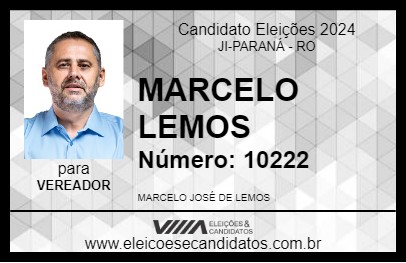 Candidato MARCELO LEMOS 2024 - JI-PARANÁ - Eleições