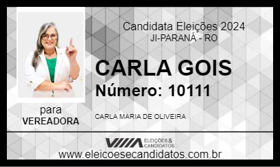 Candidato CARLA GOIS 2024 - JI-PARANÁ - Eleições