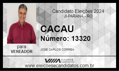 Candidato CACAU 2024 - JI-PARANÁ - Eleições