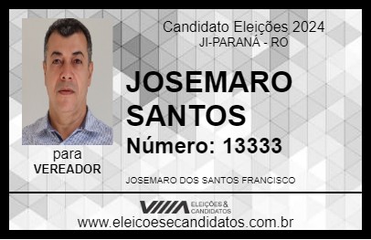 Candidato JOSEMARO SANTOS 2024 - JI-PARANÁ - Eleições