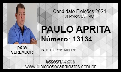 Candidato PAULO APRITA 2024 - JI-PARANÁ - Eleições