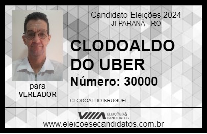 Candidato CLODOALDO DO UBER 2024 - JI-PARANÁ - Eleições