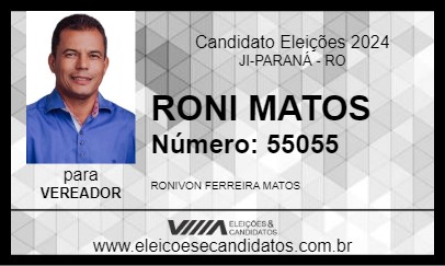 Candidato RONI MATOS 2024 - JI-PARANÁ - Eleições