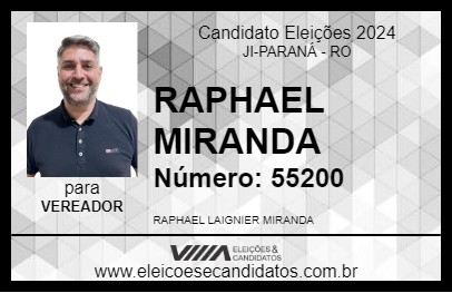 Candidato RAPHAEL MIRANDA 2024 - JI-PARANÁ - Eleições