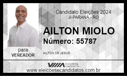 Candidato AILTON MIOLO 2024 - JI-PARANÁ - Eleições