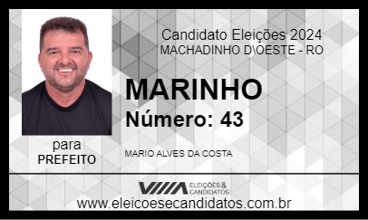 Candidato MARINHO 2024 - MACHADINHO D\OESTE - Eleições