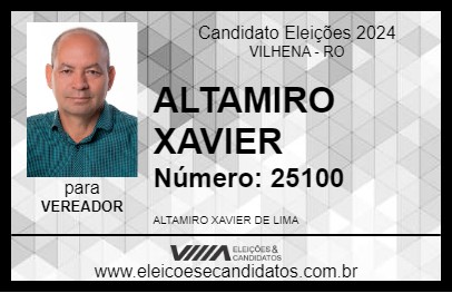 Candidato ALTAMIRO XAVIER 2024 - VILHENA - Eleições