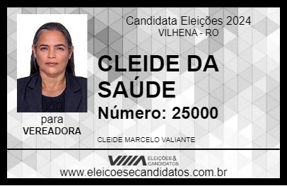 Candidato CLEIDE DA SAÚDE 2024 - VILHENA - Eleições