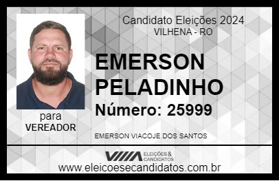 Candidato EMERSON PELADINHO 2024 - VILHENA - Eleições