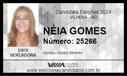 Candidato NÉIA GOMES 2024 - VILHENA - Eleições