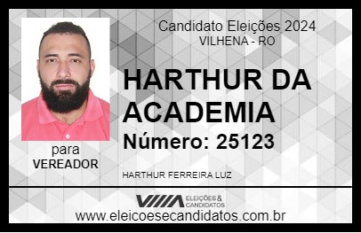 Candidato HARTHUR DA ACADEMIA 2024 - VILHENA - Eleições