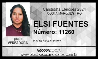 Candidato ELSI FUENTES 2024 - COSTA MARQUES - Eleições