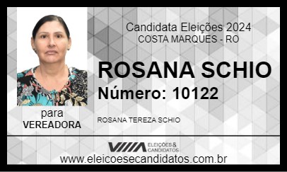 Candidato ROSANA SCHIO 2024 - COSTA MARQUES - Eleições