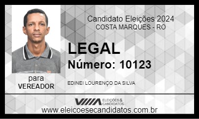 Candidato LEGAL 2024 - COSTA MARQUES - Eleições