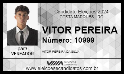 Candidato VITOR PEREIRA 2024 - COSTA MARQUES - Eleições