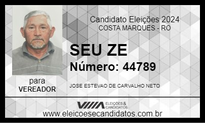 Candidato SEU ZÉ 2024 - COSTA MARQUES - Eleições