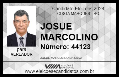 Candidato JOSUE MARCOLINO 2024 - COSTA MARQUES - Eleições