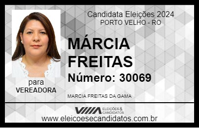 Candidato MÁRCIA FREITAS 2024 - PORTO VELHO - Eleições