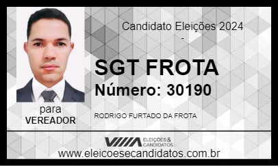 Candidato SGT FROTA 2024 - PORTO VELHO - Eleições