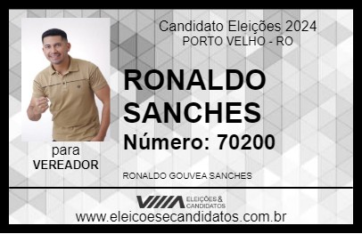 Candidato RONALDO SANCHES 2024 - PORTO VELHO - Eleições