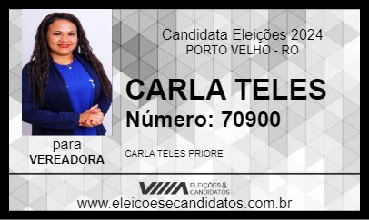 Candidato CARLA TELES 2024 - PORTO VELHO - Eleições