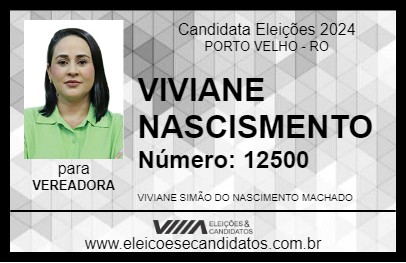 Candidato VIVIANE NASCISMENTO 2024 - PORTO VELHO - Eleições