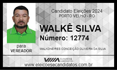 Candidato WALKÊ SILVA 2024 - PORTO VELHO - Eleições