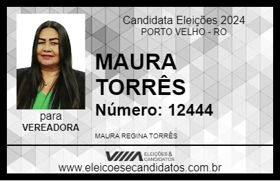 Candidato MAURA TORRÊS 2024 - PORTO VELHO - Eleições