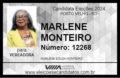 Candidato MARLENE MONTEIRO 2024 - PORTO VELHO - Eleições