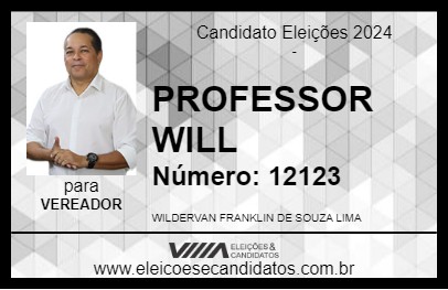 Candidato PROFESSOR WILL 2024 - PORTO VELHO - Eleições