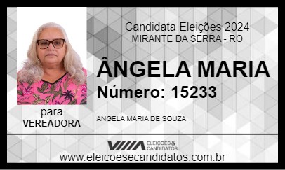 Candidato ÂNGELA MARIA 2024 - MIRANTE DA SERRA - Eleições