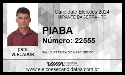 Candidato PIABA 2024 - MIRANTE DA SERRA - Eleições