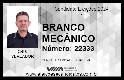 Candidato BRANCO MECÂNICO 2024 - MIRANTE DA SERRA - Eleições